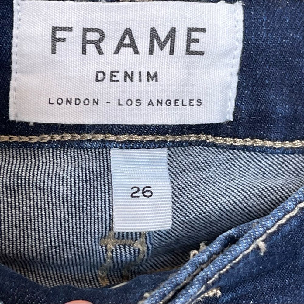 Frame Le Skinny De Jeanne Crop Jeans Bonn Wash Size 26 - Picture 7 of 9